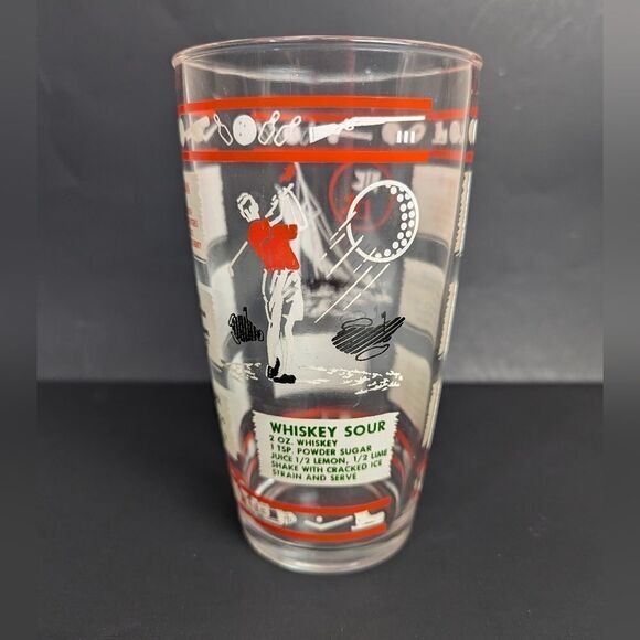 Vintage Cocktail Shaker Anchor hocking recipe cup 1950s no top - Picture 3 of 6